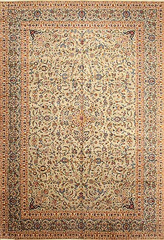 Persian Kerman Blue Rectangle 13x20 ft and Larger Wool Carpet 30666
