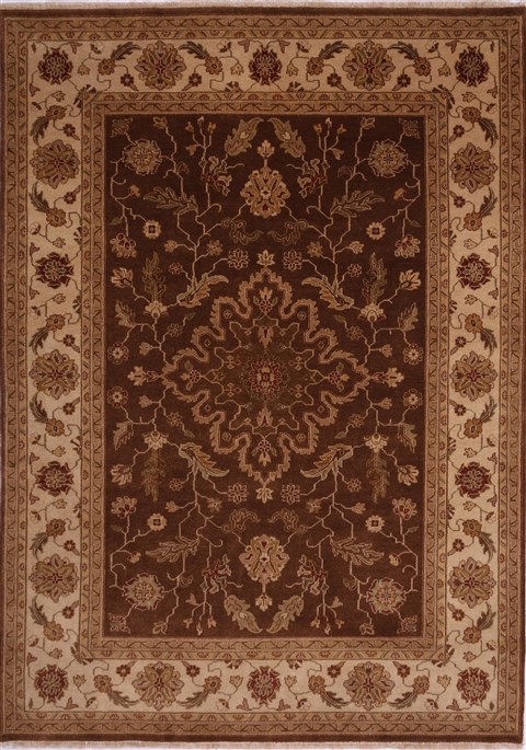 Jaipur Brown Hand Knotted 810 X 124  Area Rug 301-30670 Image 0
