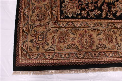 Jaipur Black Hand Knotted 90 X 1111 Area Rug 301-30677 Image 1
