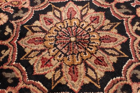 Jaipur Black Hand Knotted 90 X 1111 Area Rug 301-30677 Image 3