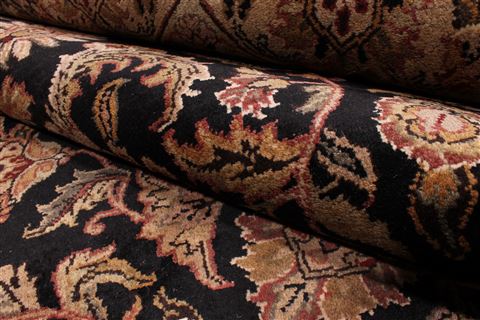 Jaipur Black Hand Knotted 90 X 1111 Area Rug 301-30677 Image 9