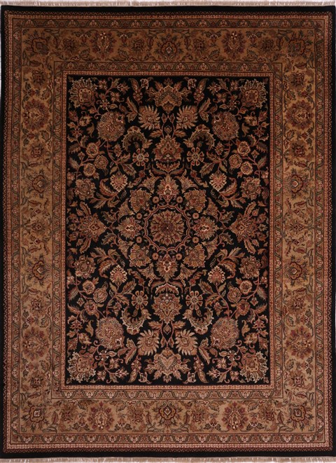 Jaipur Black Hand Knotted 90 X 1111 Area Rug 301-30677 Image 0