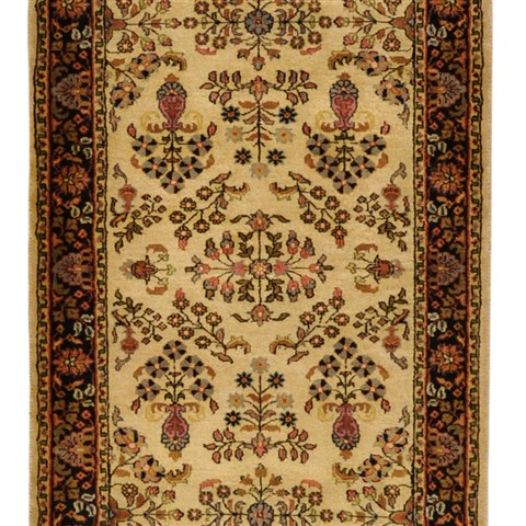 Sarouk White Runner Hand Knotted 28 X 97 Area Rug 276-30683 Image 1