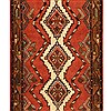 Hamedan Red Runner Hand Knotted 27 X 95  Area Rug 276-30685 Thumb 1