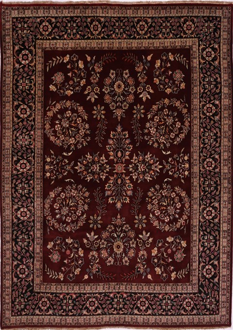 Sarouk Beige Hand Knotted 88 X 1110 Area Rug 301-30688 Image 0