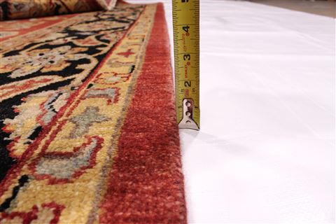 Indian Jaipur Red Rectangle 8x11 ft Wool Carpet 30689 | SKU 30689