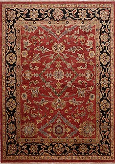 Jaipur Red Hand Knotted 8'6" X 11'6"  Area Rug 301-30689