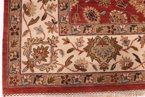 Jaipur Red Hand Knotted 92 X 124 Area Rug 301-30693 Image 1