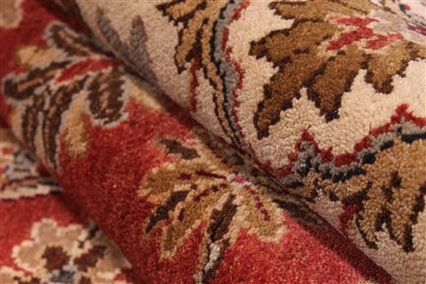 Jaipur Red Hand Knotted 92 X 124 Area Rug 301-30693 Image 4