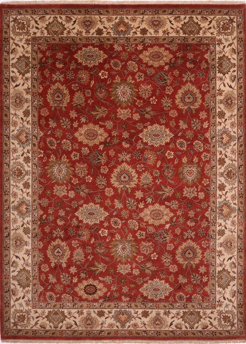 Jaipur Red Hand Knotted 92 X 124 Area Rug 301-30693 Image 0