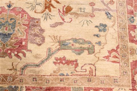Oushak Yellow Hand Knotted 86 X 116 Area Rug 301-30696 Image 10