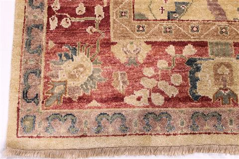 Oushak Yellow Hand Knotted 86 X 116 Area Rug 301-30696 Image 1