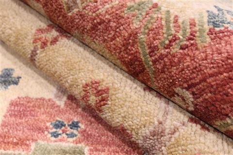 Oushak Yellow Hand Knotted 86 X 116 Area Rug 301-30696 Image 4