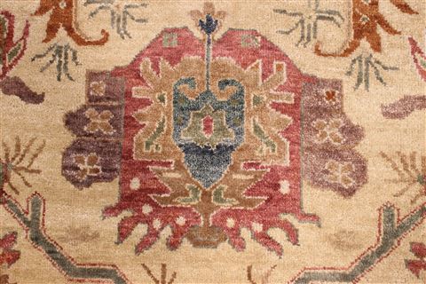 Oushak Yellow Hand Knotted 86 X 116 Area Rug 301-30696 Image 7