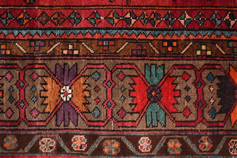 Mahal Red Hand Knotted 102 X 193 Area Rug 400-30707 Image 11