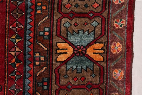 Mahal Red Hand Knotted 102 X 193 Area Rug 400-30707 Image 13