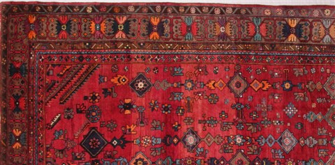 Mahal Red Hand Knotted 102 X 193 Area Rug 400-30707 Image 3