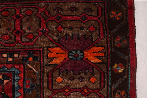 Mahal Red Hand Knotted 102 X 193 Area Rug 400-30707 Image 9