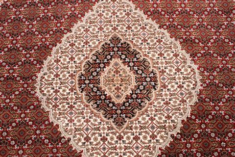 Mahi Beige Hand Knotted 82 X 101  Area Rug 256-30710 Image 3