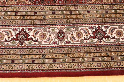 Mahi Beige Hand Knotted 82 X 101  Area Rug 256-30710 Image 4