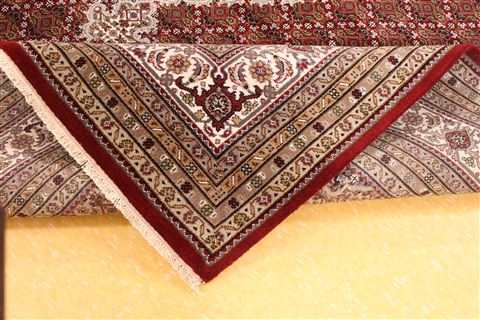 Mahi Beige Hand Knotted 82 X 101  Area Rug 256-30710 Image 9