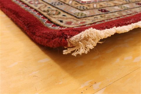 Mahi Beige Hand Knotted 83 X 102 Area Rug 256-30711 Image 6