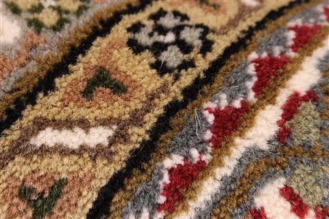 Mahi Beige Hand Knotted 83 X 102 Area Rug 256-30711 Image 10