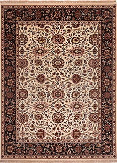 Jaipur White Hand Knotted 9'0" X 12'0"  Area Rug 301-30712