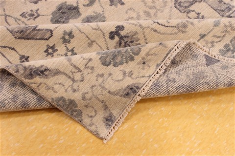 Oushak Blue Hand Knotted 711 X 96  Area Rug 256-30716 Image 7