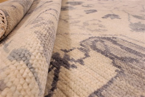 Oushak Blue Hand Knotted 711 X 96  Area Rug 256-30716 Image 8