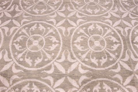 Oushak Beige Hand Knotted 90 X 117 Area Rug 256-30717 Image 6