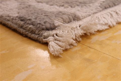 Oushak Beige Hand Knotted 90 X 117 Area Rug 256-30717 Image 8