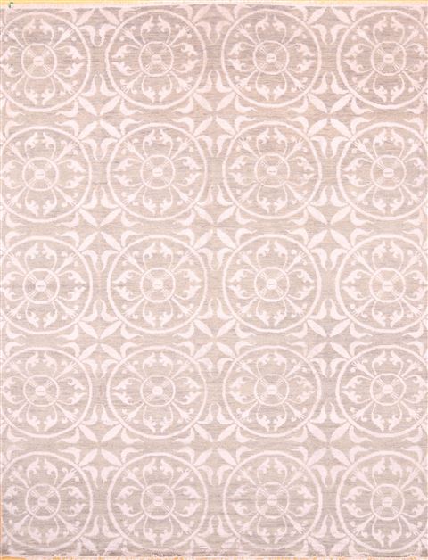 Oushak Beige Hand Knotted 90 X 117 Area Rug 256-30717 Image 0