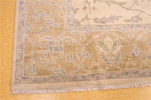 Oushak Grey Hand Knotted 93 X 121 Area Rug 256-30725 Image 1