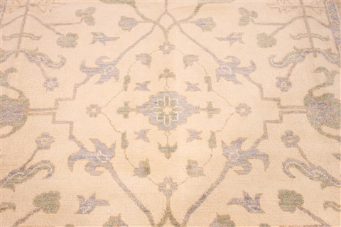 Oushak Grey Hand Knotted 93 X 121 Area Rug 256-30725 Image 2