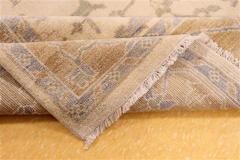 Oushak Grey Hand Knotted 93 X 121 Area Rug 256-30725 Image 7