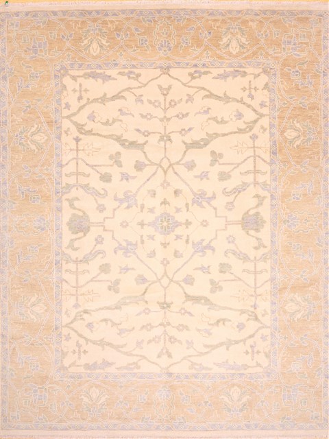 Oushak Grey Hand Knotted 93 X 121 Area Rug 256-30725 Image 0