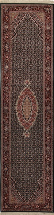 Chinese Kashan Green Runner 10 to 12 ft Wool Carpet 30727 | SKU 30727