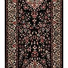 Tabriz Black Runner Hand Knotted 26 X 100  Area Rug 276-30730 Thumb 2