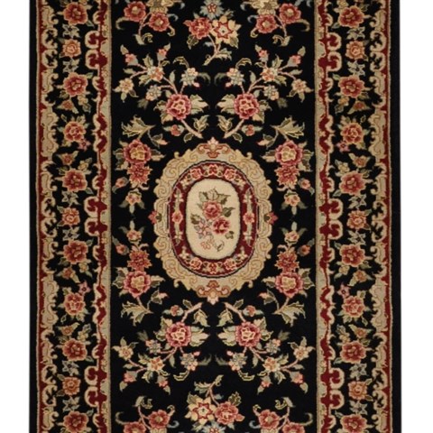 Kashan Black Runner Hand Knotted 23 X 100 Area Rug 276-30731 Image 2