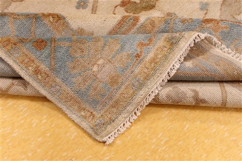 Oushak Beige Hand Knotted 82 X 911  Area Rug 256-30732 Image 7