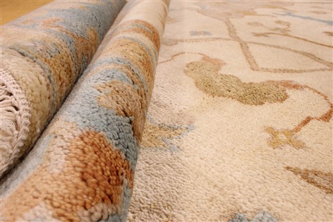 Oushak Beige Hand Knotted 82 X 911  Area Rug 256-30732 Image 8