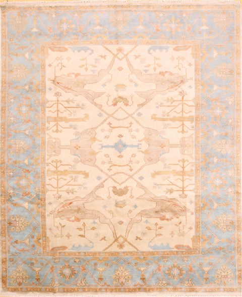 Oushak Beige Hand Knotted 82 X 911  Area Rug 256-30732 Image 0