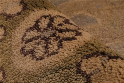 Oushak Beige Hand Knotted 83 X 101 Area Rug 256-30734 Image 12