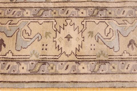 Oushak Beige Hand Knotted 83 X 101 Area Rug 256-30734 Image 4