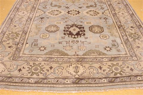 Oushak Beige Hand Knotted 83 X 101 Area Rug 256-30734 Image 6