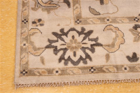 Oushak Grey Hand Knotted 91 X 120  Area Rug 256-30737 Image 1