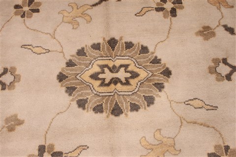 Oushak Grey Hand Knotted 91 X 120  Area Rug 256-30737 Image 2