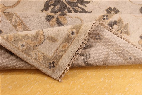 Oushak Grey Hand Knotted 91 X 120  Area Rug 256-30737 Image 7