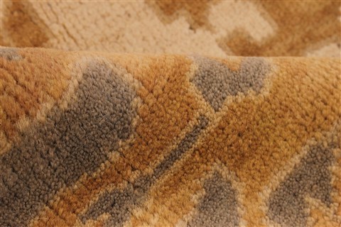 Oushak Beige Hand Knotted 91 X 1110 Area Rug 256-30741 Image 12